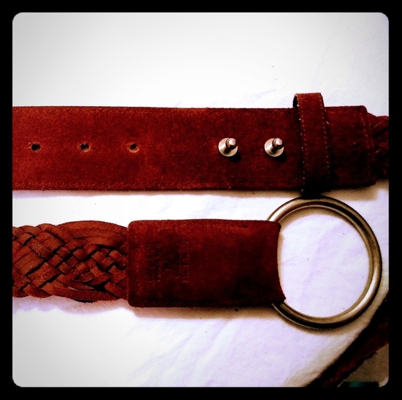 Genuine Leather Accessories - Genuine Suede Leather Belt Sz S/M